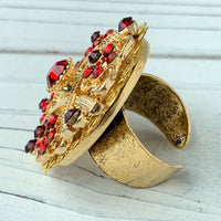 Lenora Dame Mistletoe Holiday Cocktail Ring