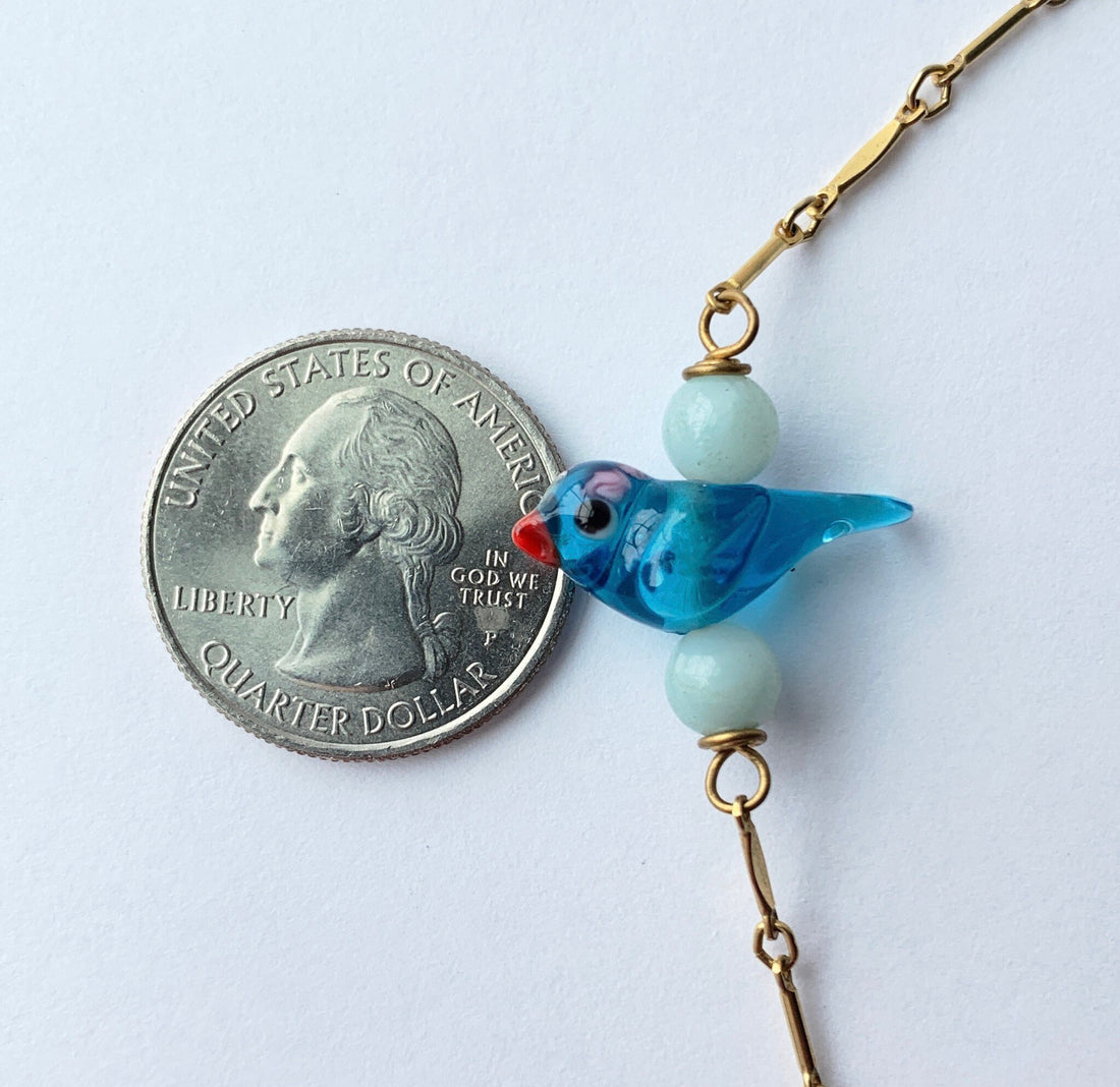Lenora Dame Put A Bird on It Necklace in Robin&