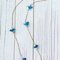 Lenora Dame Put A Bird on It Necklace in Robin's Egg Blue