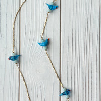 Lenora Dame Put A Bird on It Necklace in Robin's Egg Blue