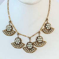 Lenora Dame Elegant Fan Rhinestone Necklace