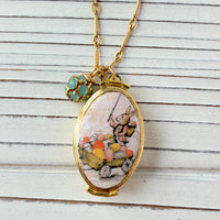 Lenora Dame Easter Bunny Locket Pendant Necklace