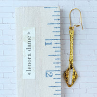 Lenora Dame Shackled Brass Earrings