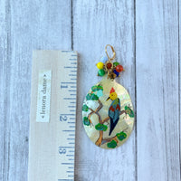 Lenora Dame Mother of Pearl Paradise Parrot Earrings