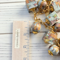 Lenora Dame Wanderlust Vintage Map Charm Bracelet