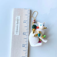 Lenora Dame Tangled Kitty Holiday Earrings