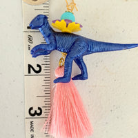 Lenora Dame Cobalt Dinosaur Earrings
