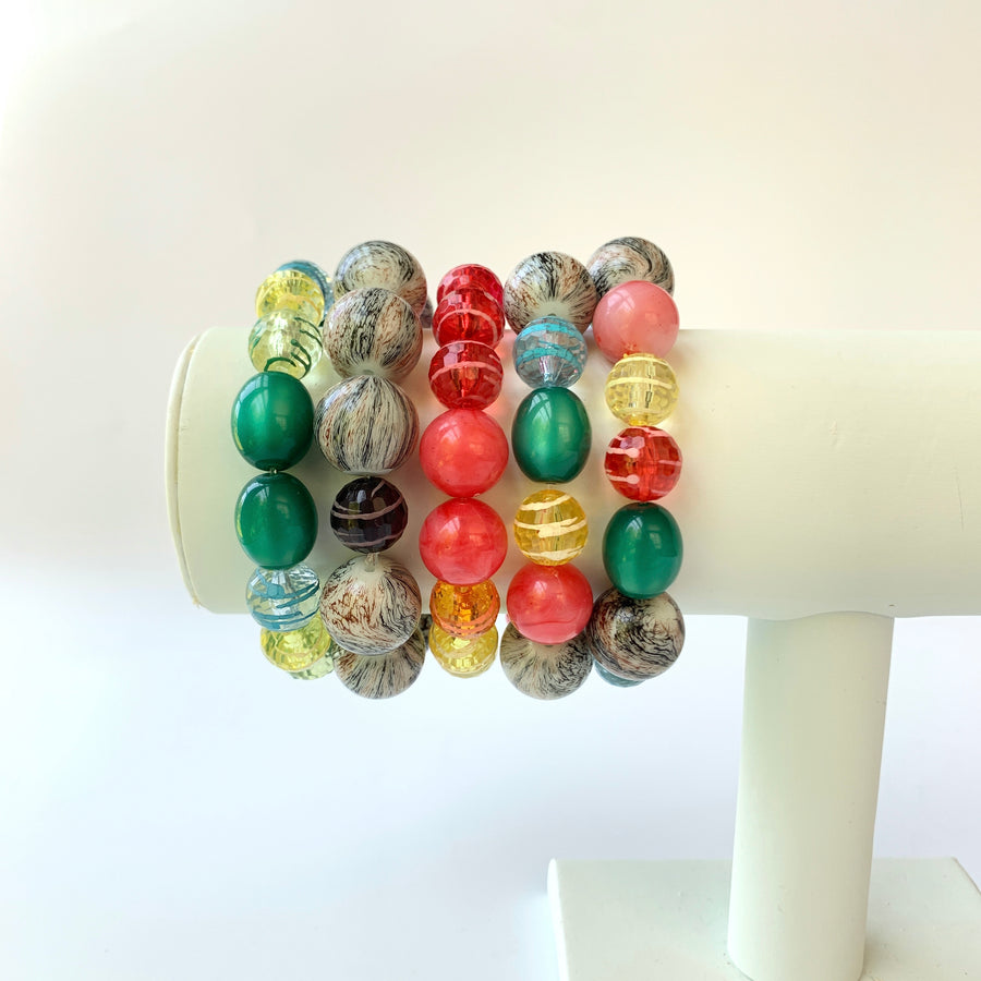 5-Piece Bejeweled Stretch Bracelet Set
