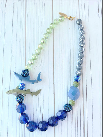 Shark Necklace in Cobalt