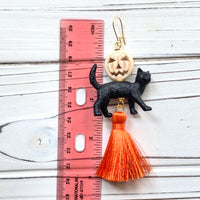 Salem The Cat Halloween Earrings