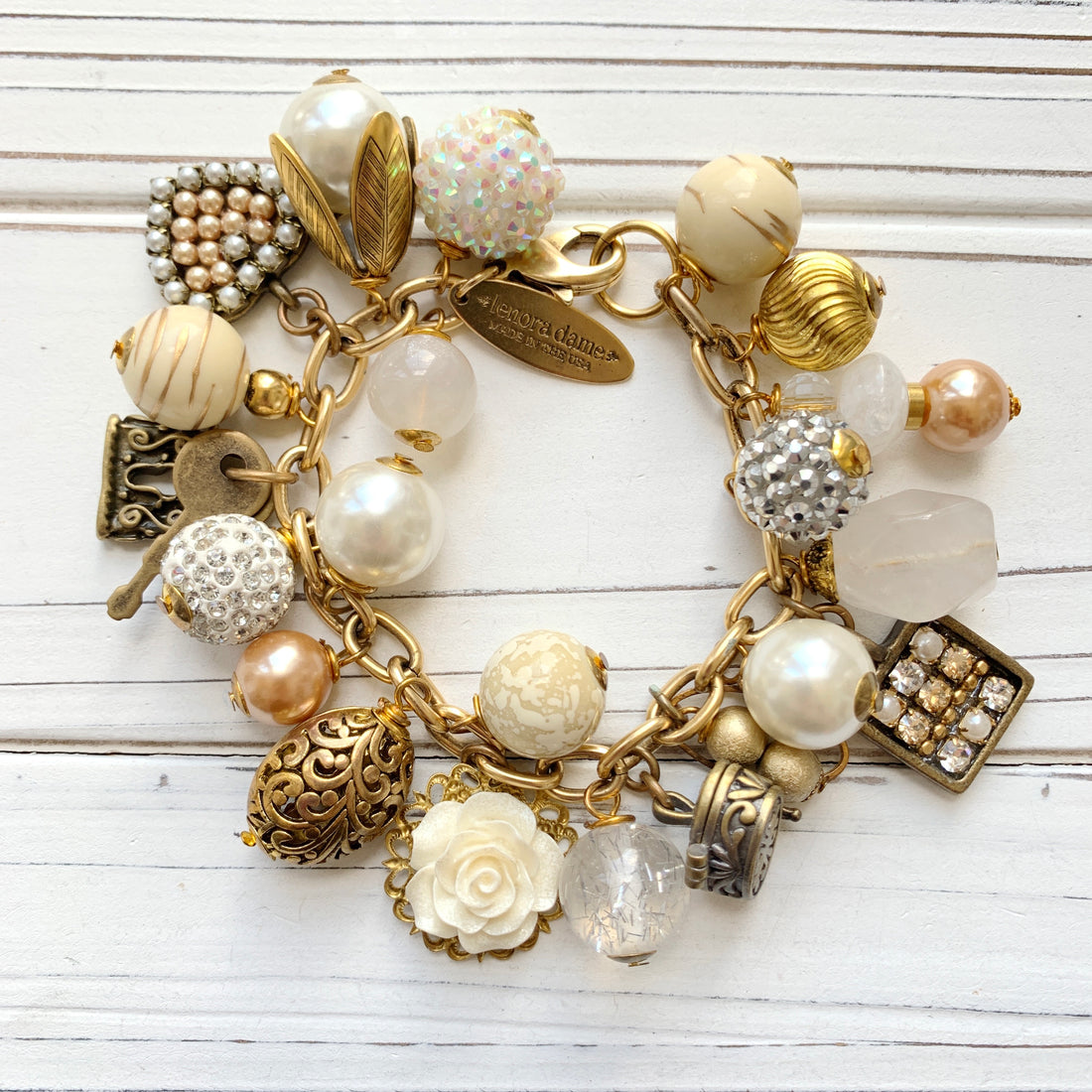 Pearl shop charm bracelet