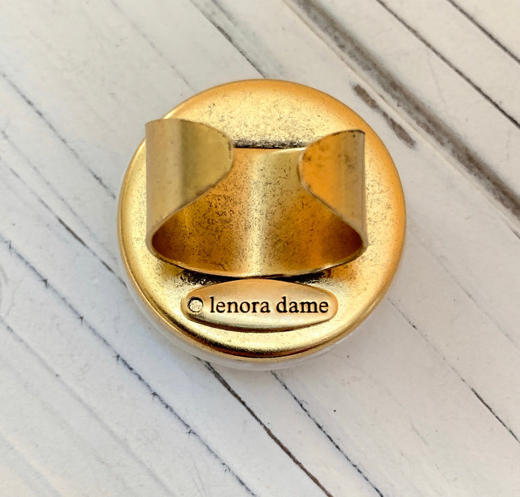 Rhinestone Initial Ring