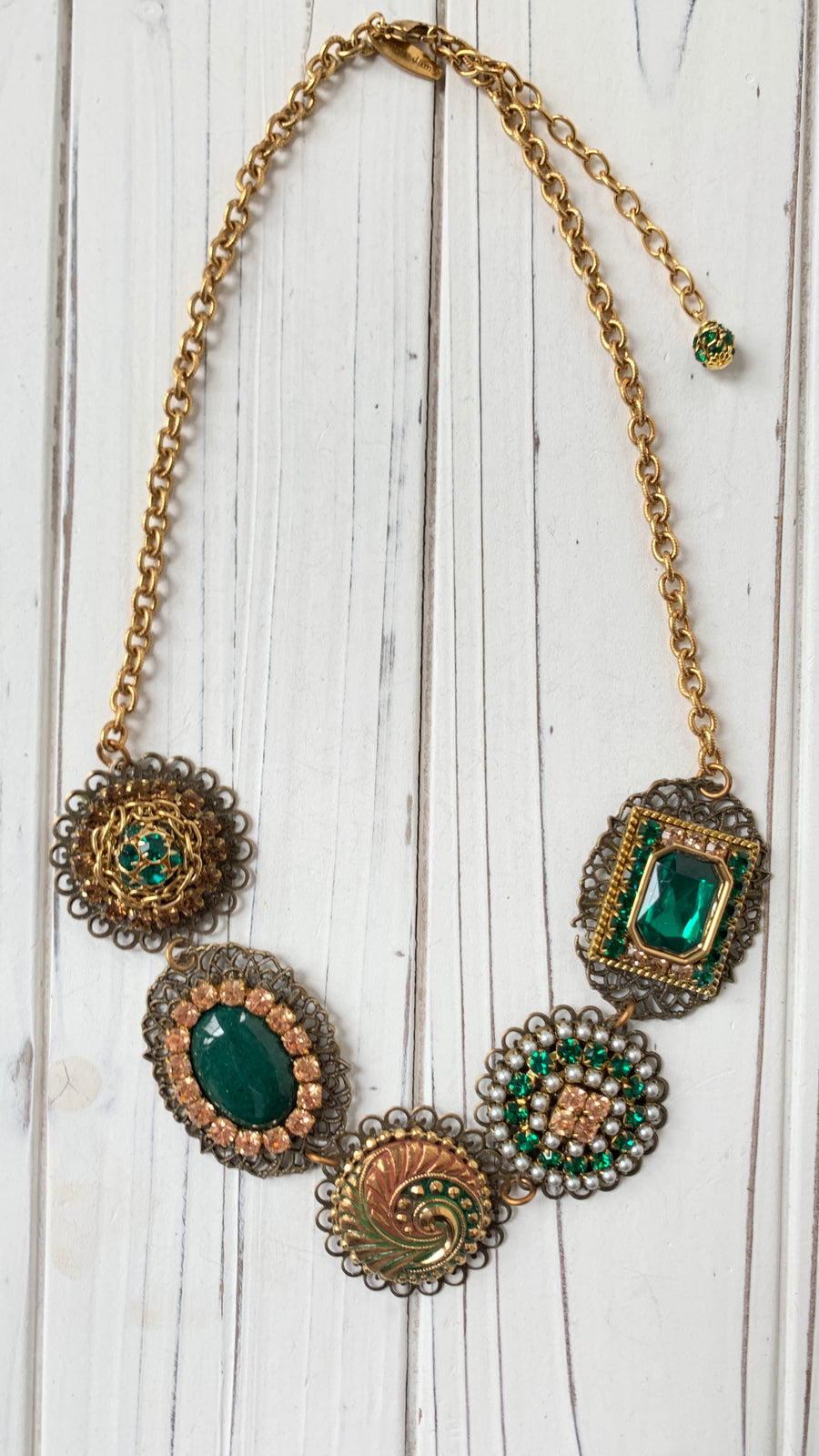 Emerald Green Bib Necklace