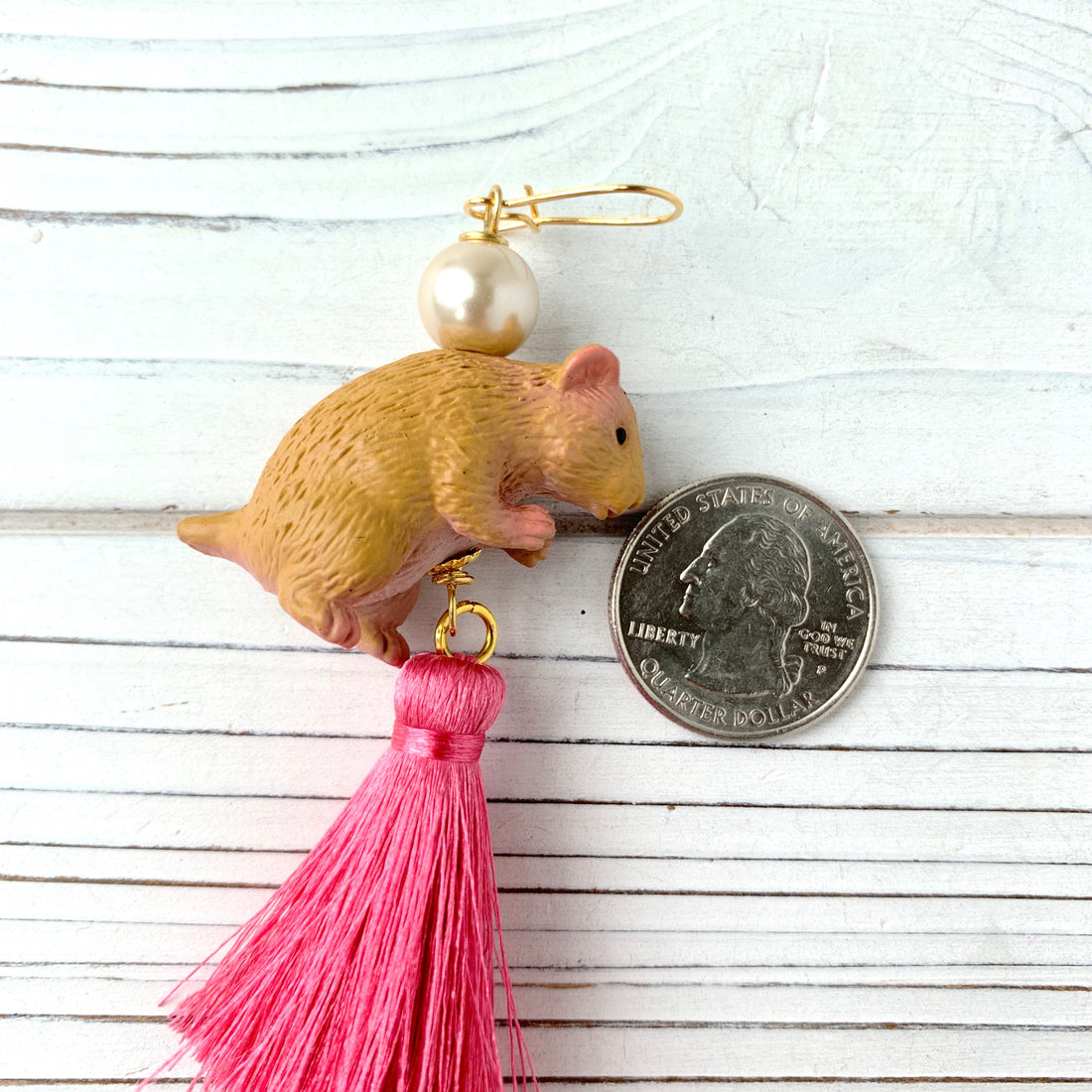 Hamster earrings sales