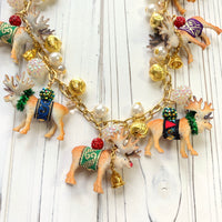 Rudolf and Reindeer Friends Christmas Necklace