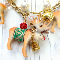 Rudolf and Reindeer Friends Christmas Necklace