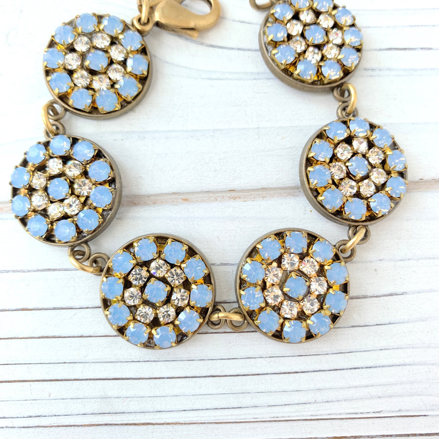 Icy Blue Rhinestone Bracelet