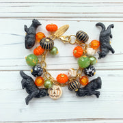 Festive Feline Halloween Bracelet