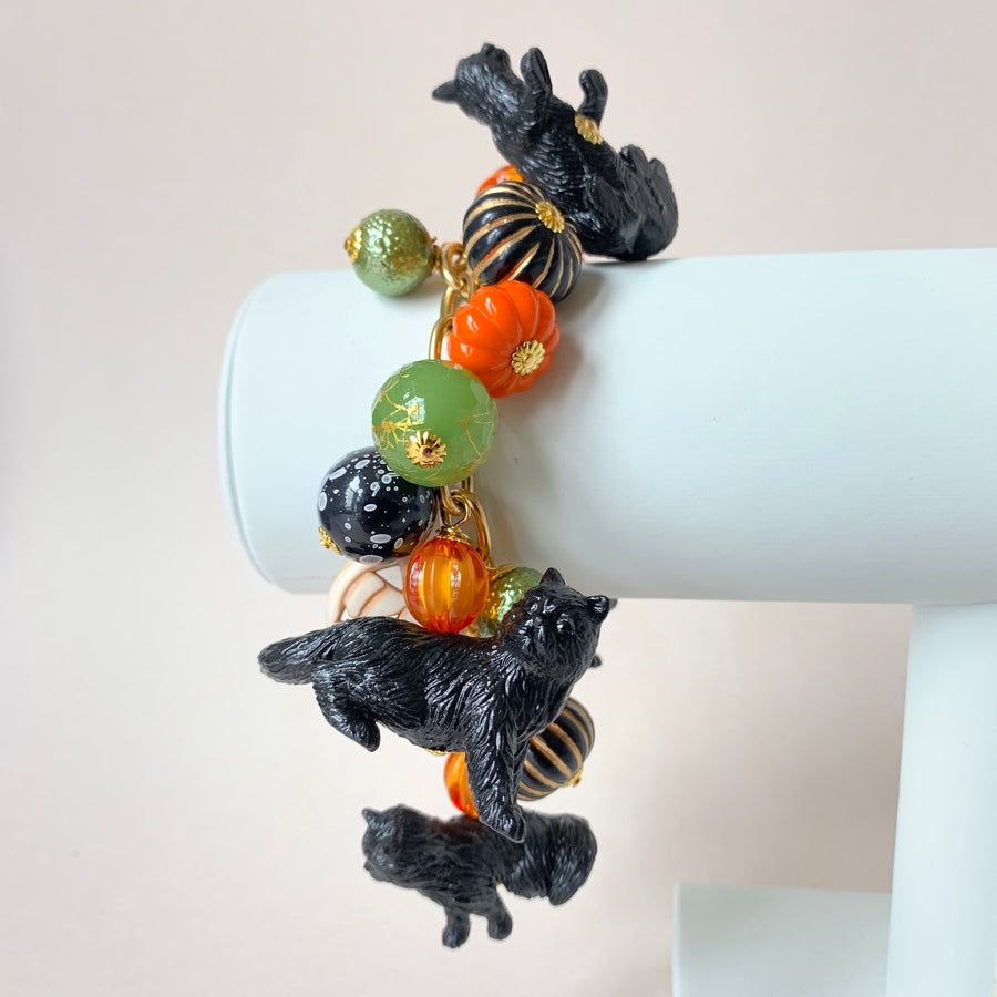 Festive Feline Halloween Bracelet