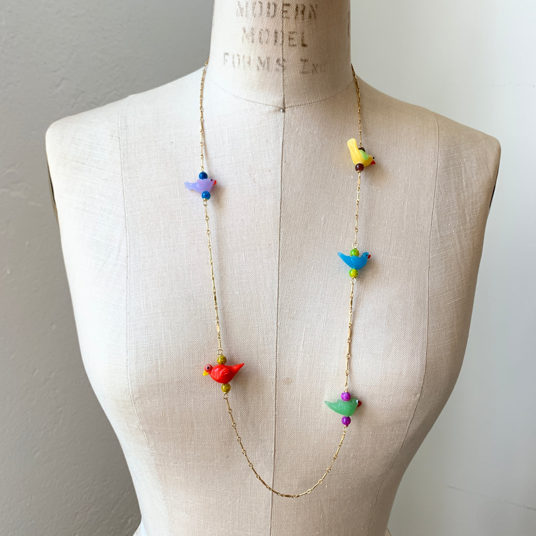 A Little Bird Told Me Necklace - Colorful