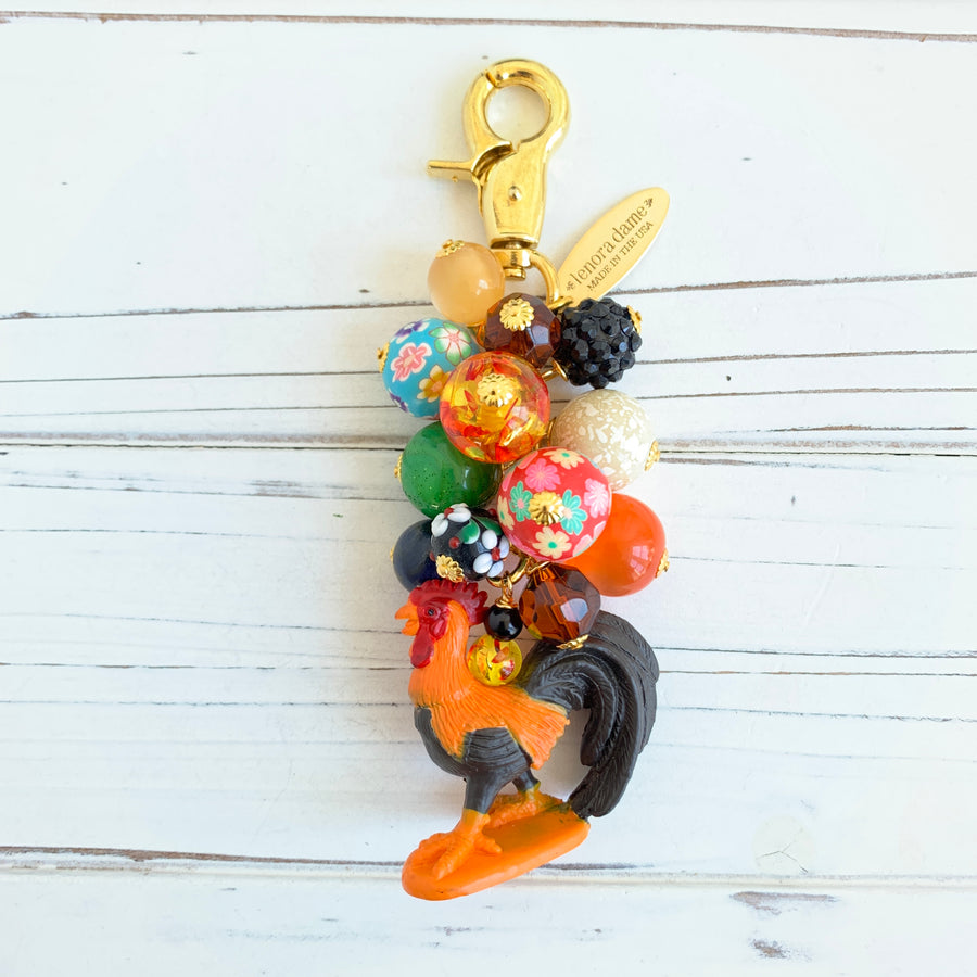 Rooster Purse Charm