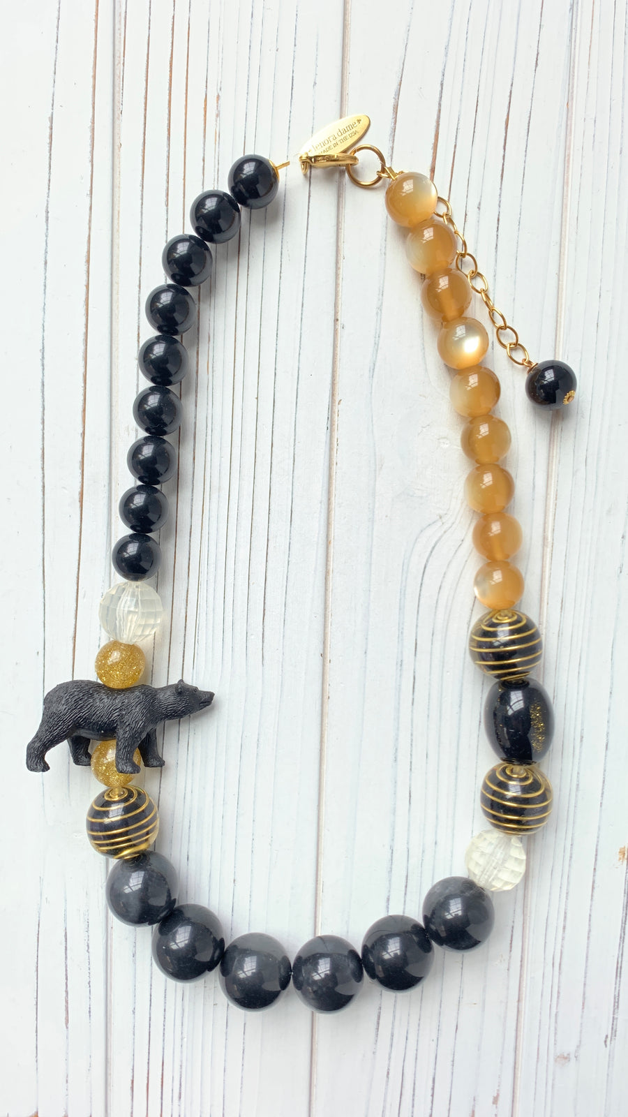 Black Bear Queen Mum Necklace