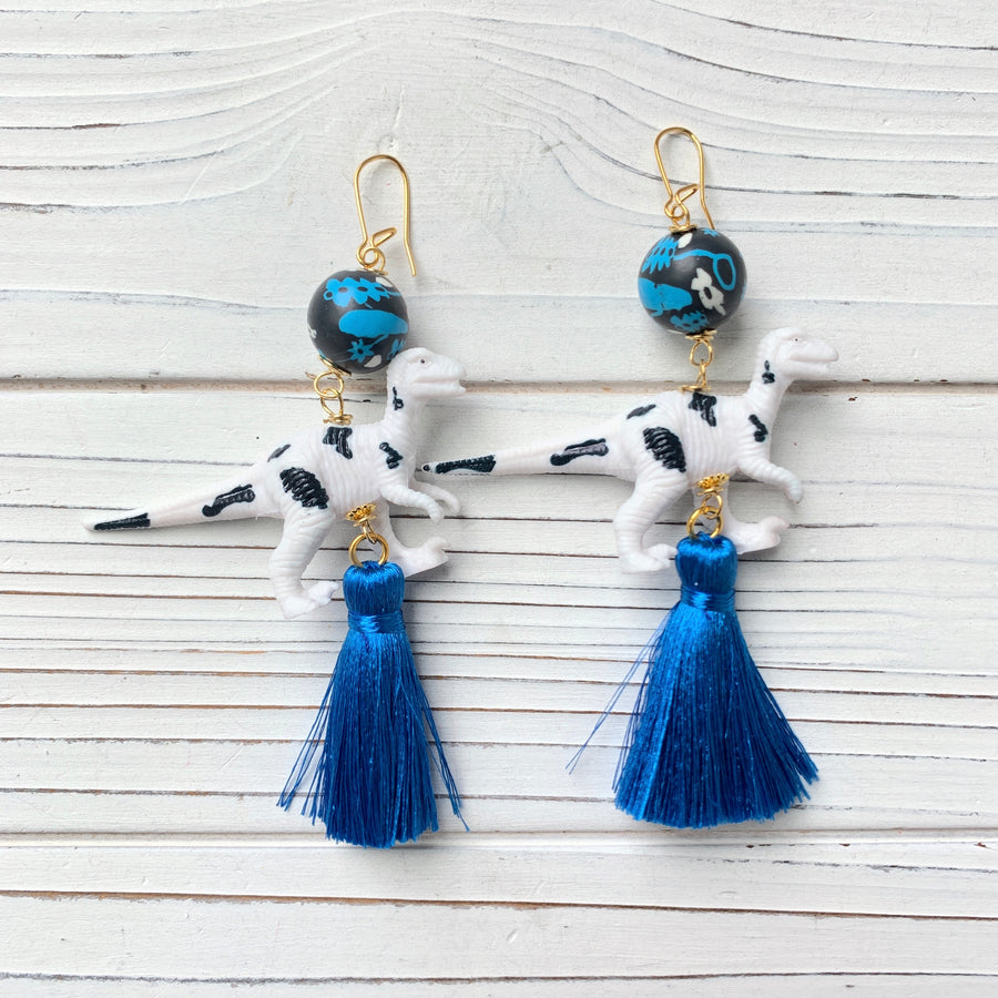 Cow Print Dinosaur Earrings