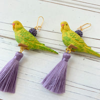 Parakeet Tassel Earrings