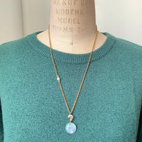 Blue Crane Pendant Necklace