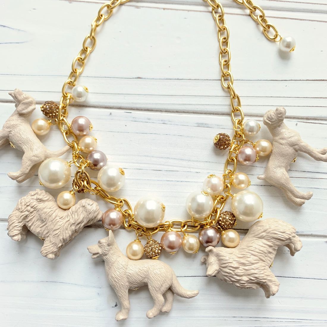 Pearl Must Love Dogs Necklace