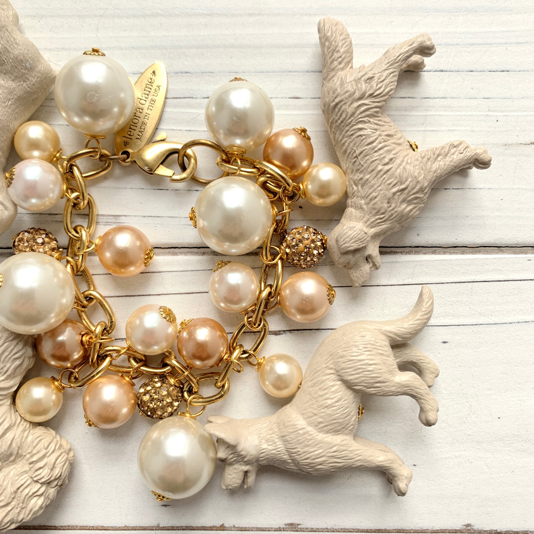 Pearl Must Love Dogs Charm Bracelet