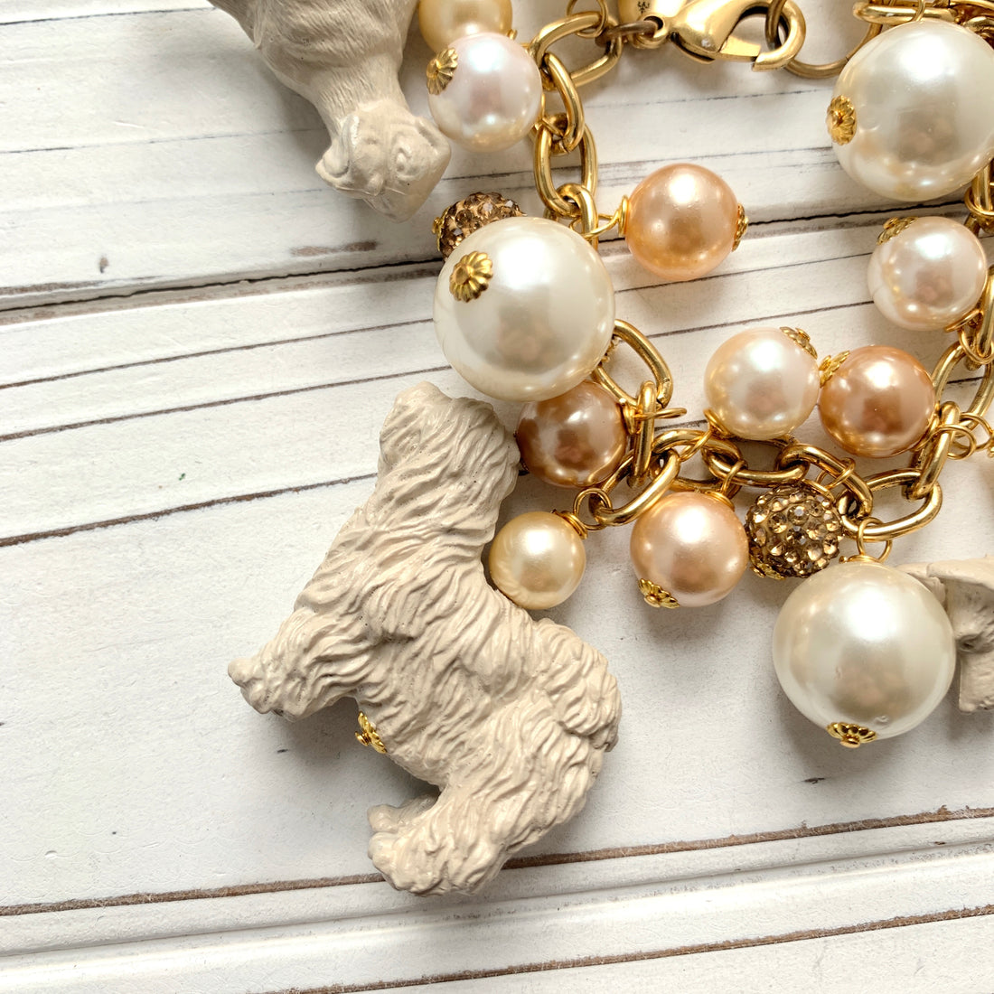 Pearl Must Love Dogs Charm Bracelet