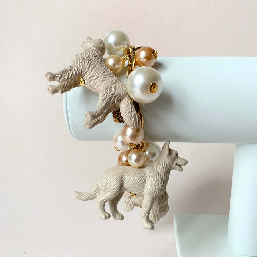 Pearl Must Love Dogs Charm Bracelet