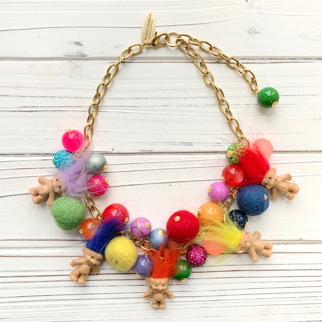 Colorful Troll Dolls Necklace
