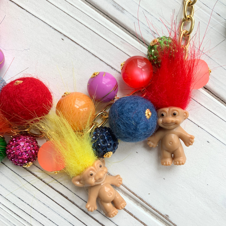 Colorful Troll Dolls Necklace