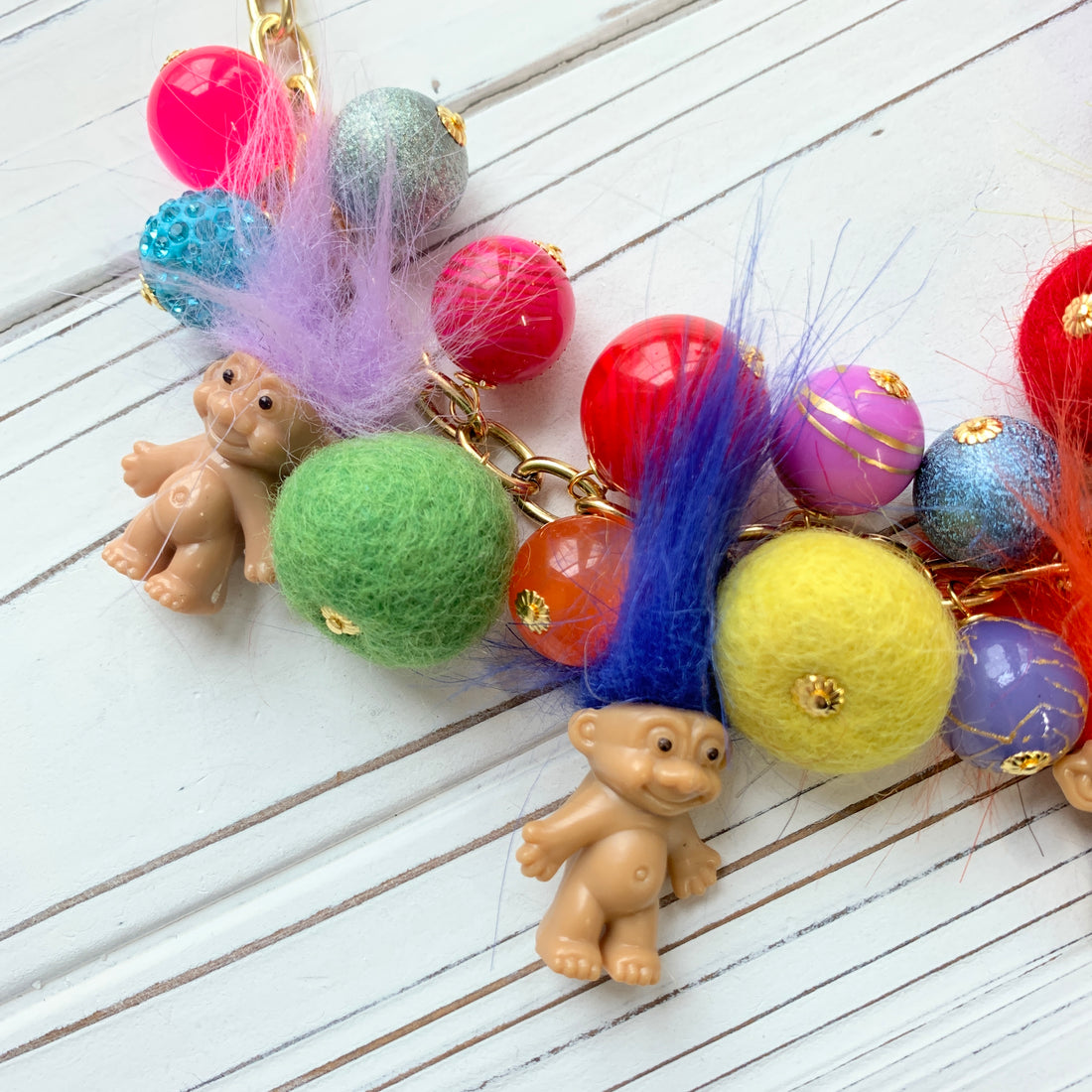 Colorful Troll Dolls Necklace