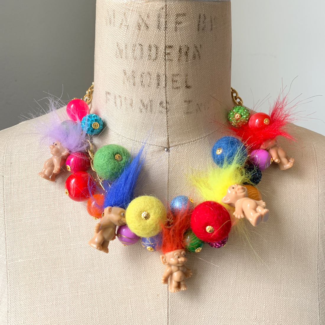 Colorful Troll Dolls Necklace