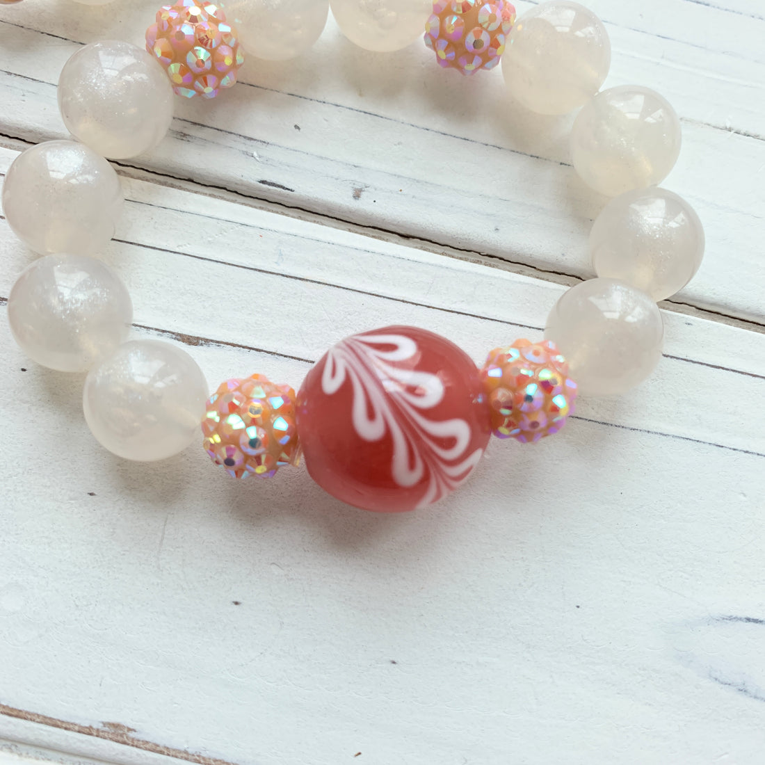 Tibetan Agate St. Valentine Stretch Bracelet Set