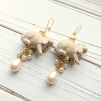 Pearl and Bunny Earrings