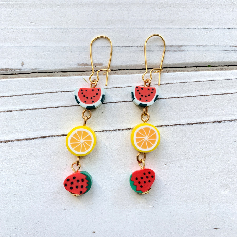 Strawberry Watermelon Earrings