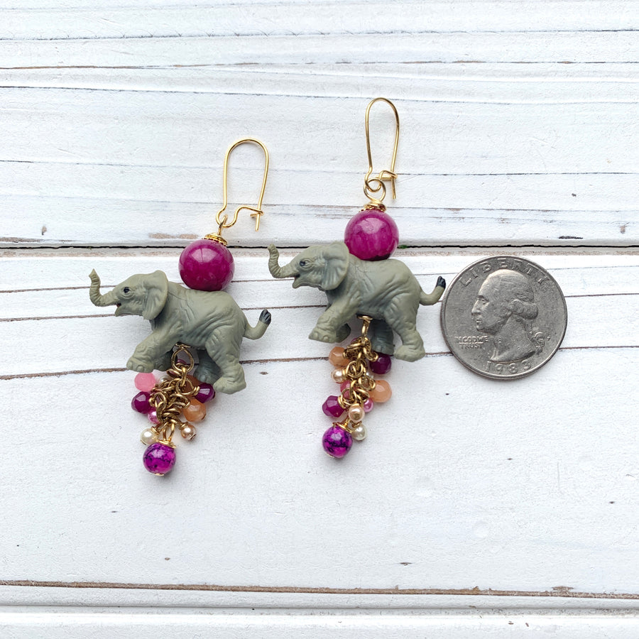 Miniature Elephant Earrings