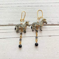 Miniature Zebra Earrings