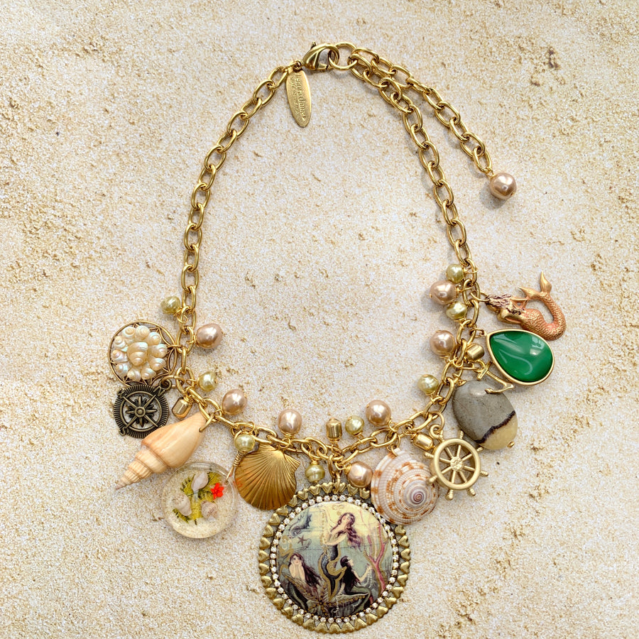 Vintage Mermaids Charm Necklace
