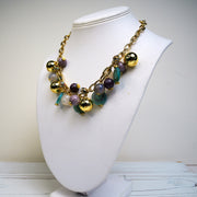 Czech Glass Ammonite Charm Necklace