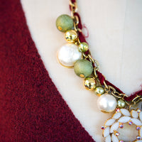 Christmas Wreath Vintage Necklace - One-of-a-Kind