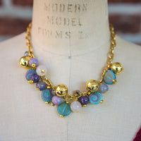 Czech Glass Ammonite Charm Necklace