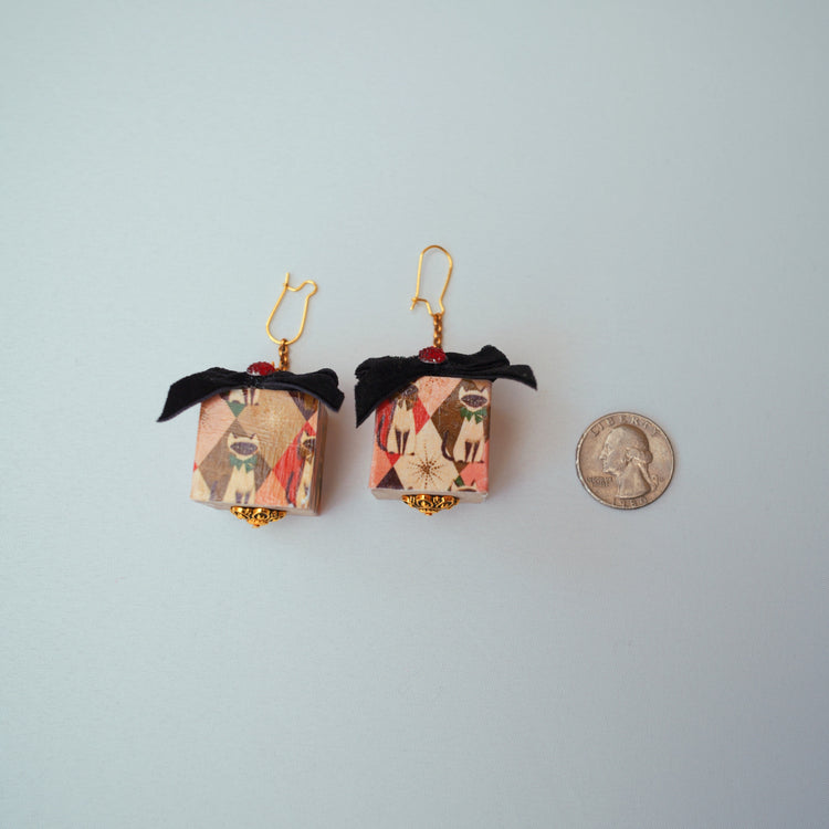 One-of-a-Kind Christmas Present Earrings - Large