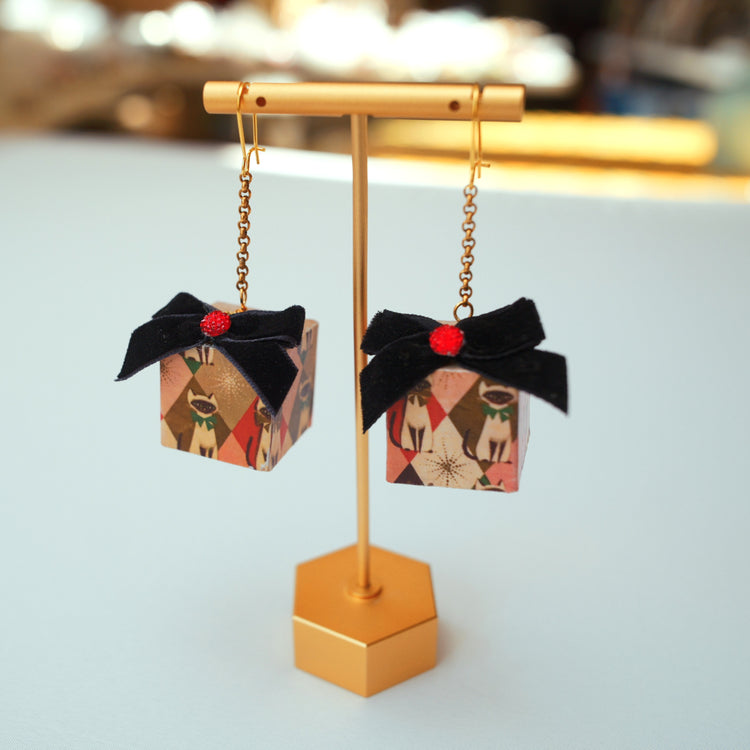 One-of-a-Kind Christmas Present Earrings - Large