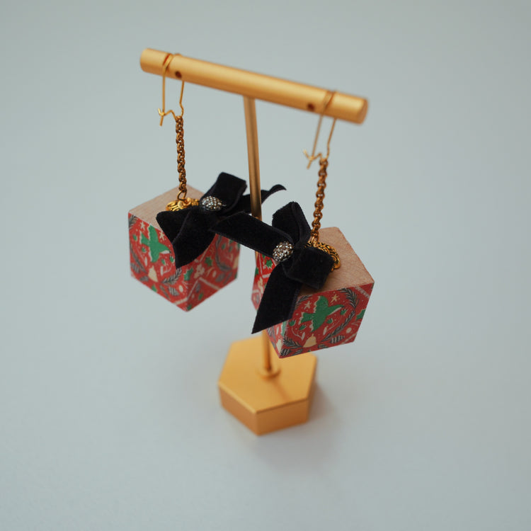 One-of-a-Kind Christmas Present Earrings - Large