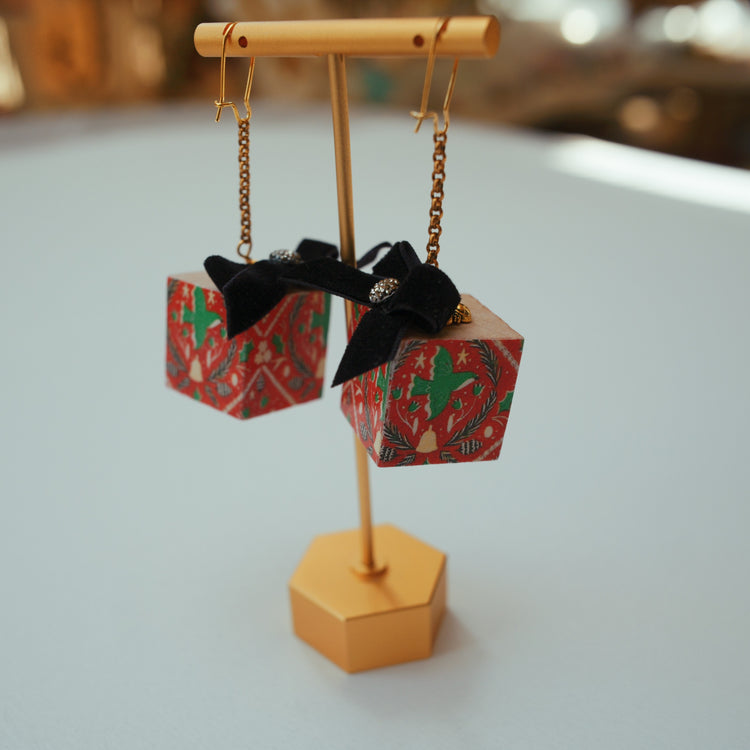 One-of-a-Kind Christmas Present Earrings - Large